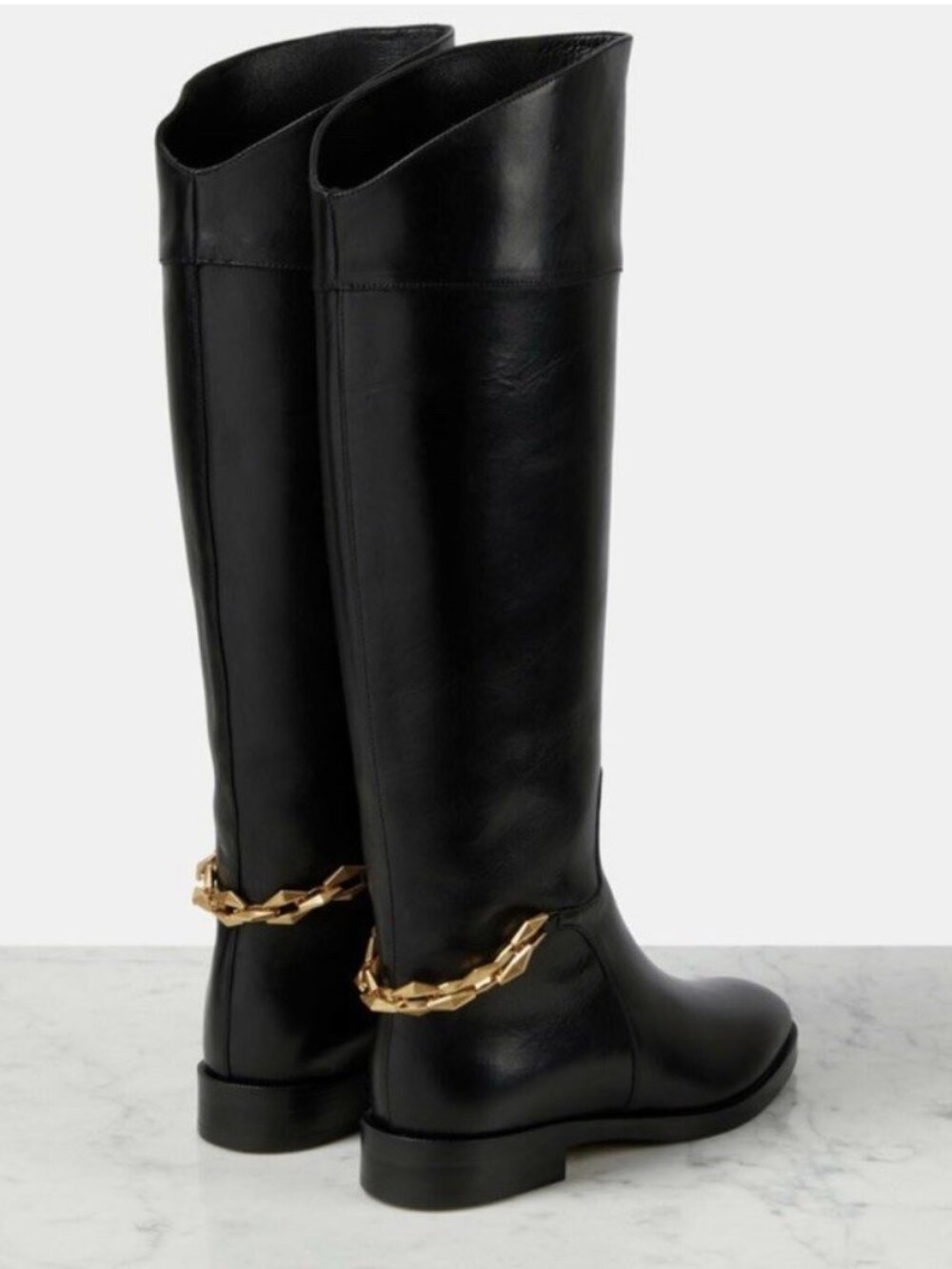 Jimmy Choo Nell Boots Black Chain